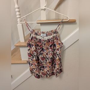Evereve - Floral Smocked Cami Tank - Multicolor - Size S - Boho Flirty